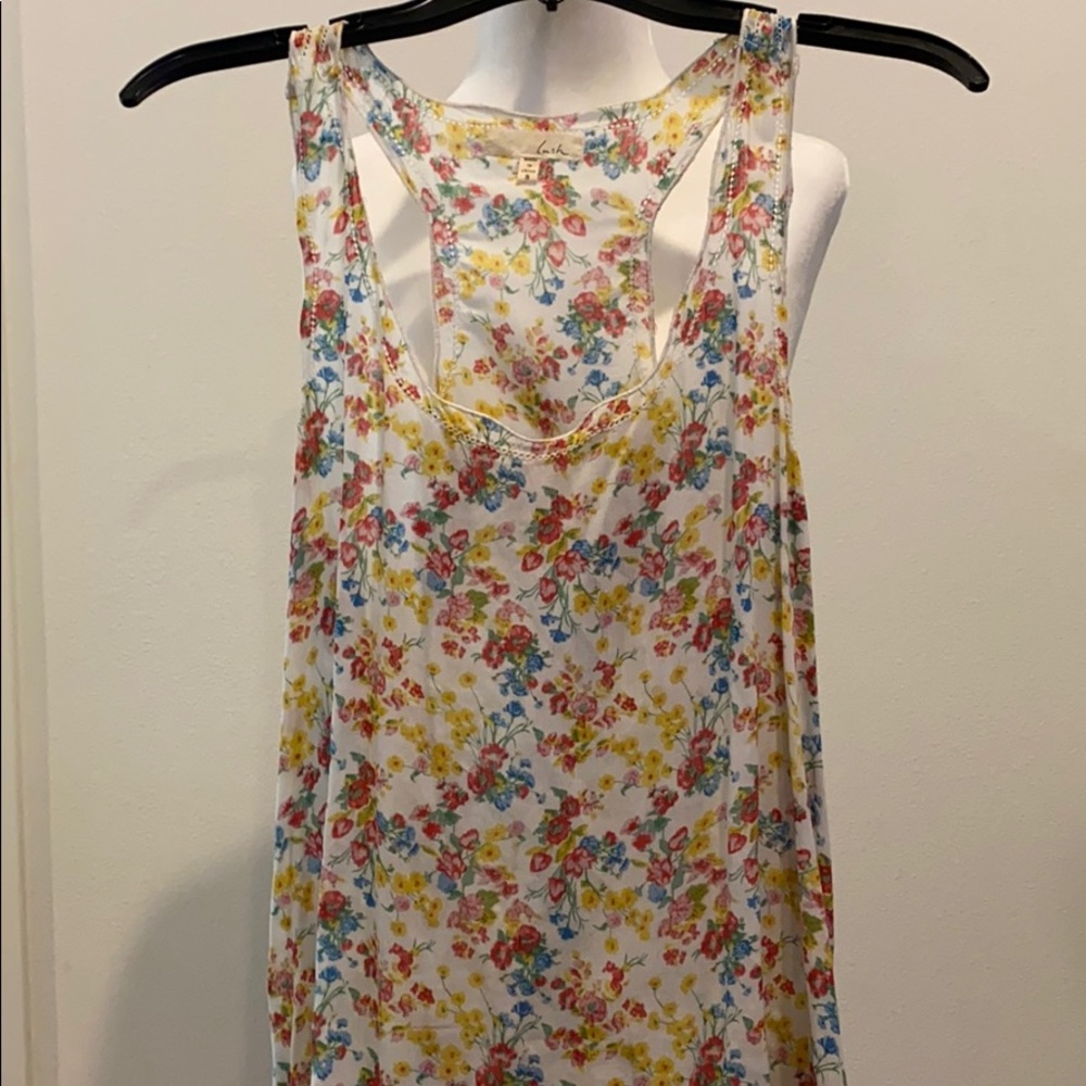 Lush scalloped floral cami